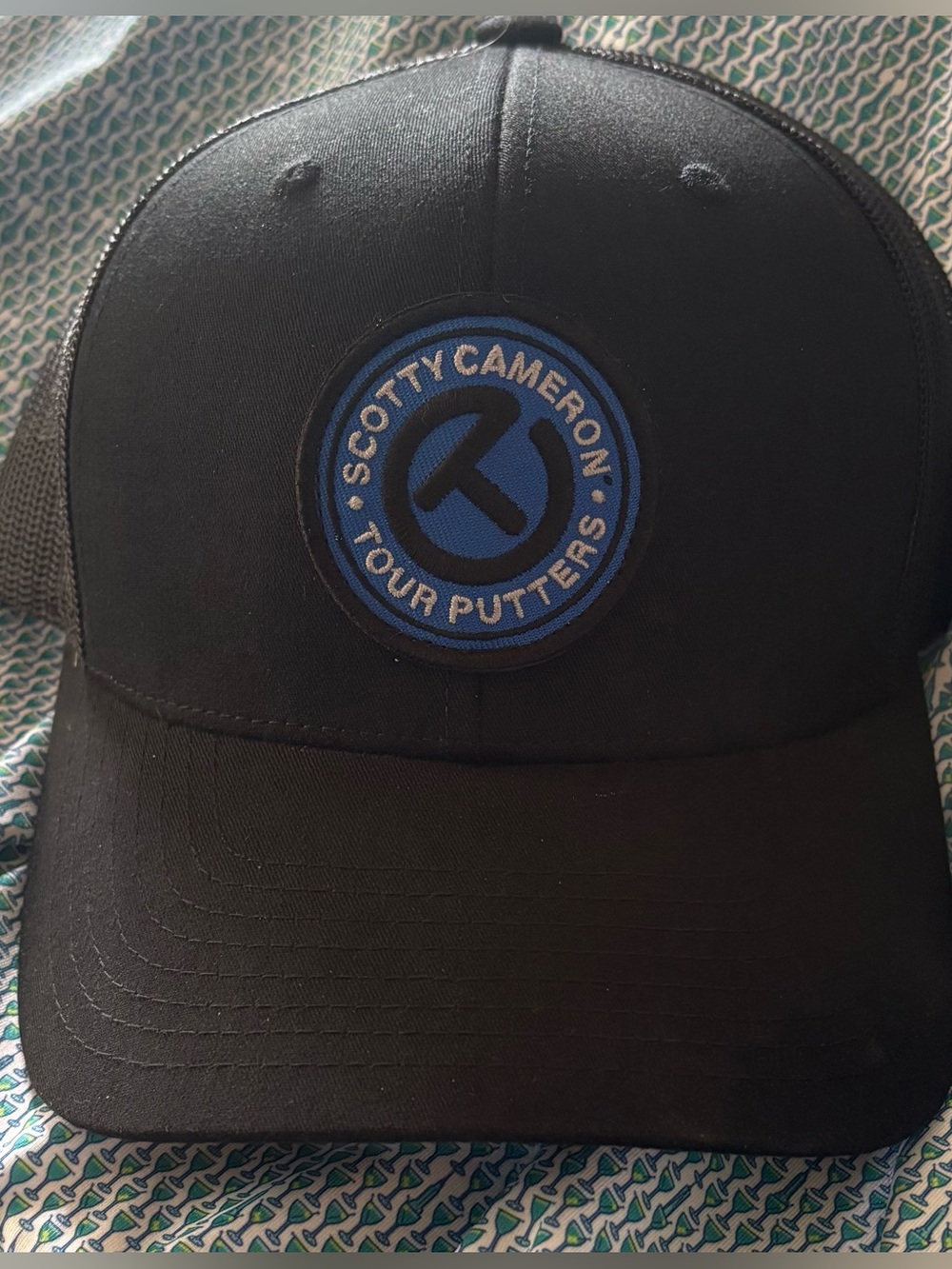 SCOTTY CAMERON GALLERY Circle T Tour Putters  Golf Truckers Hat Black Blue Dog